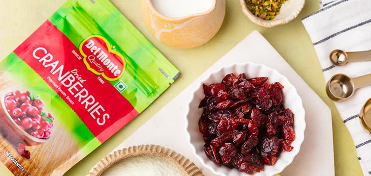 Del Monte Cranberry Barfi Recipe