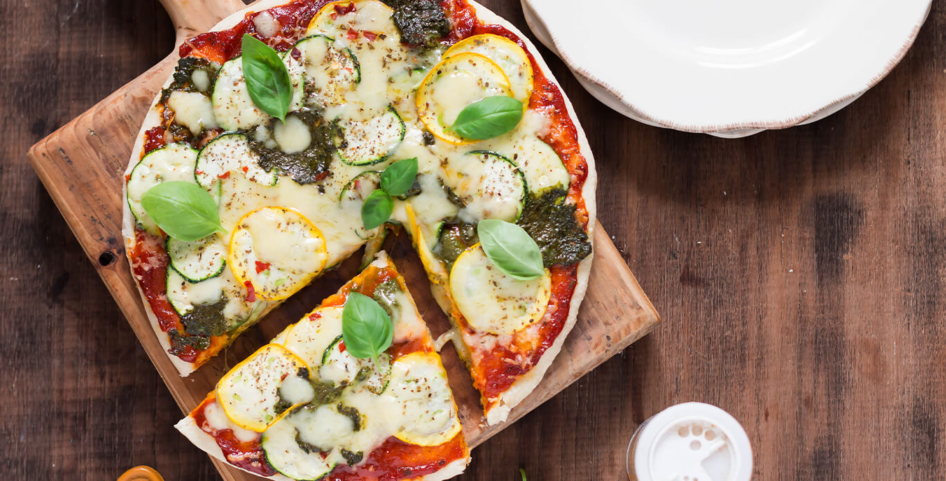 ZUCCHINI PIZZA WITH PIZZA SAUCE