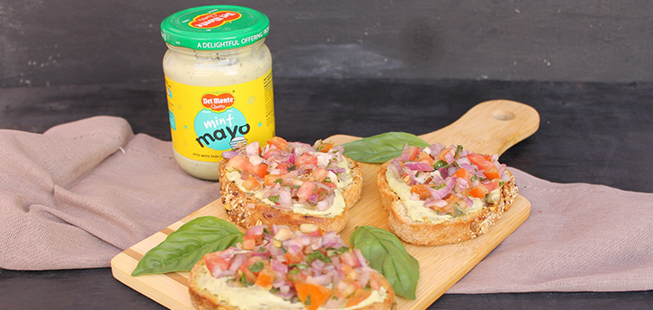 Del Monte Tomato Onion Bruchetta Mint Mayo Recipe